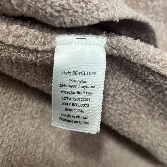 Barefoot Dreams Cozychic Lite Knit Drape-front Cardigan in blush pink size 6/7 - Picture 6 of 7